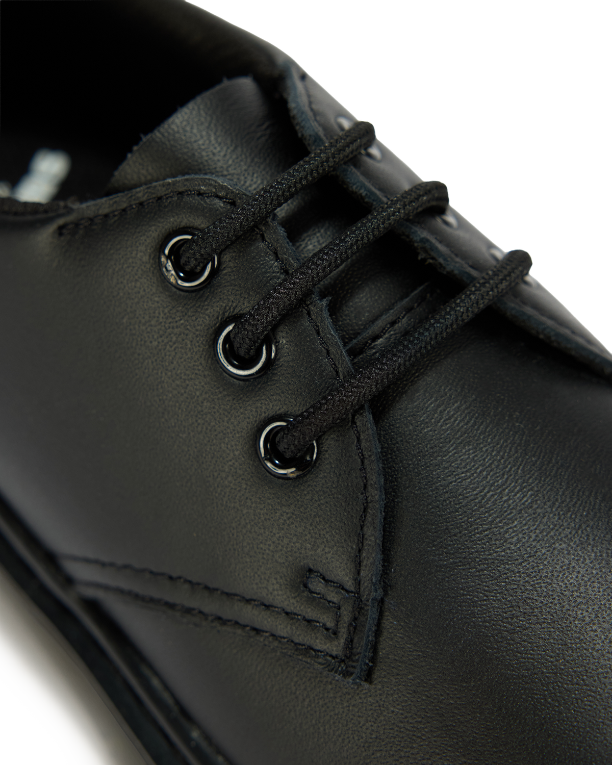 Junior 1461 Mono Softy T Leather Shoes in Black