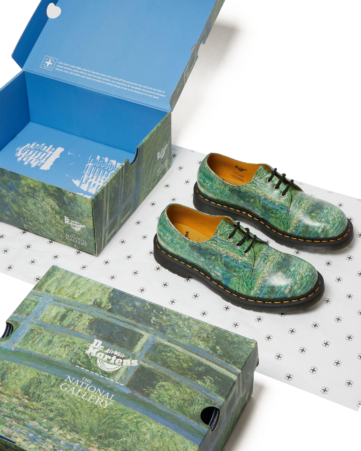 1461 The National Gallery Monet Oxford Shoes in Green