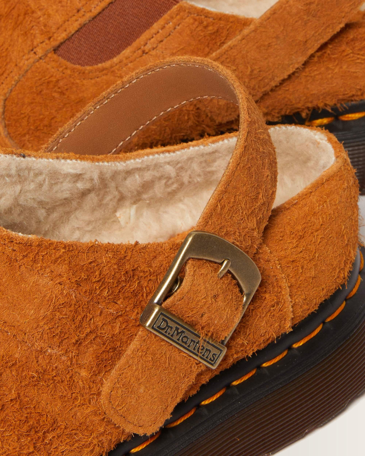 Isham Faux Shearling Lined Suede Slingback Mules in Pecan Brown