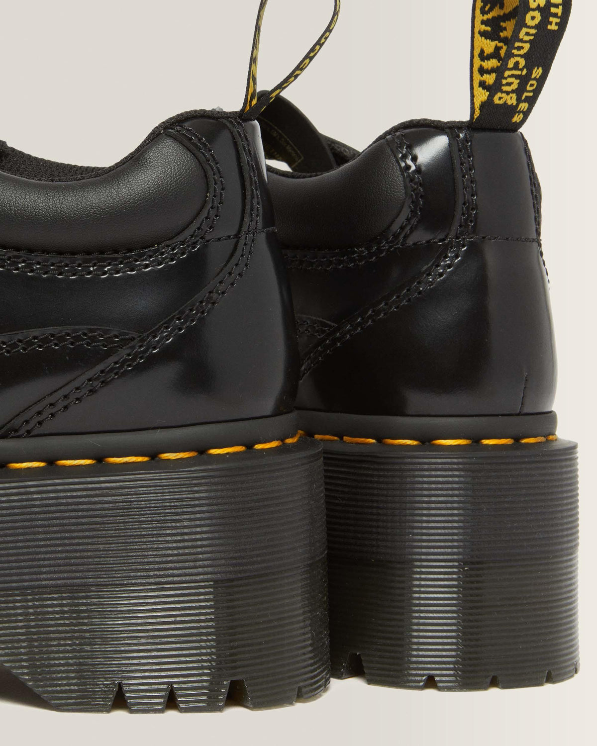5-Eye Max Buttero Leather Platform Shoes in Black Buttero