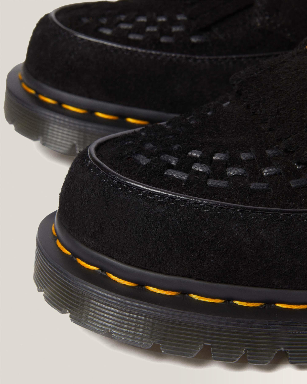 Ramsey Suede Kiltie Buckle Creepers in Black