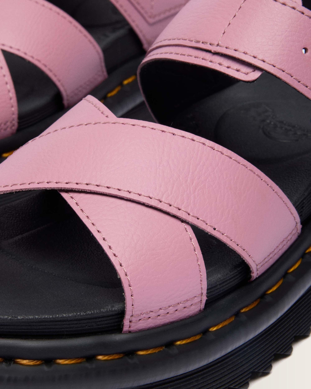Voss II Athena Leather Strap Sandals in Dusty Rose
