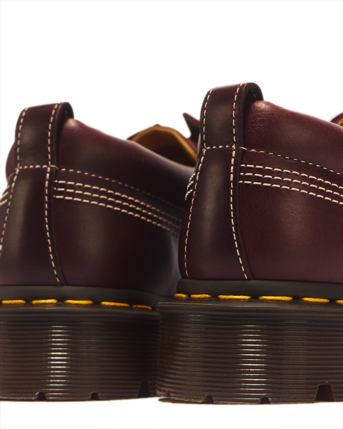 Lowell Leather Moc Toe Shoes in Cherry Red