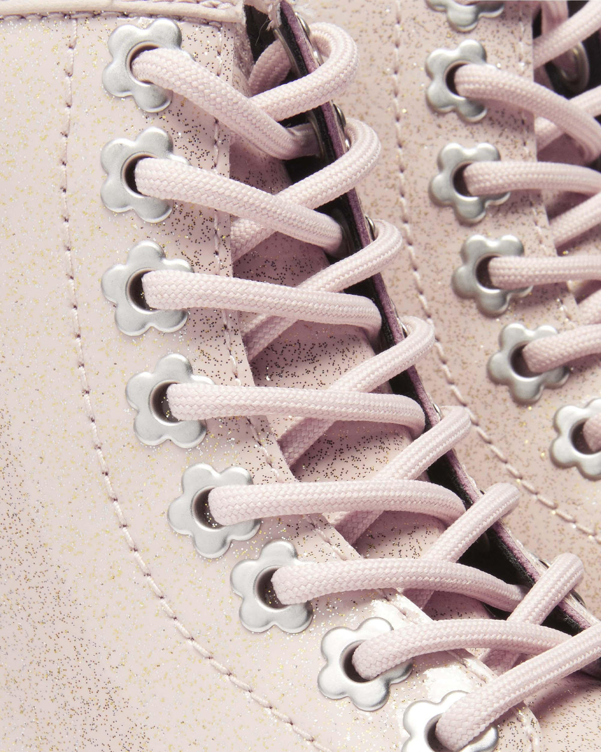 Junior 1460 Glitter Boots in Powder Pink