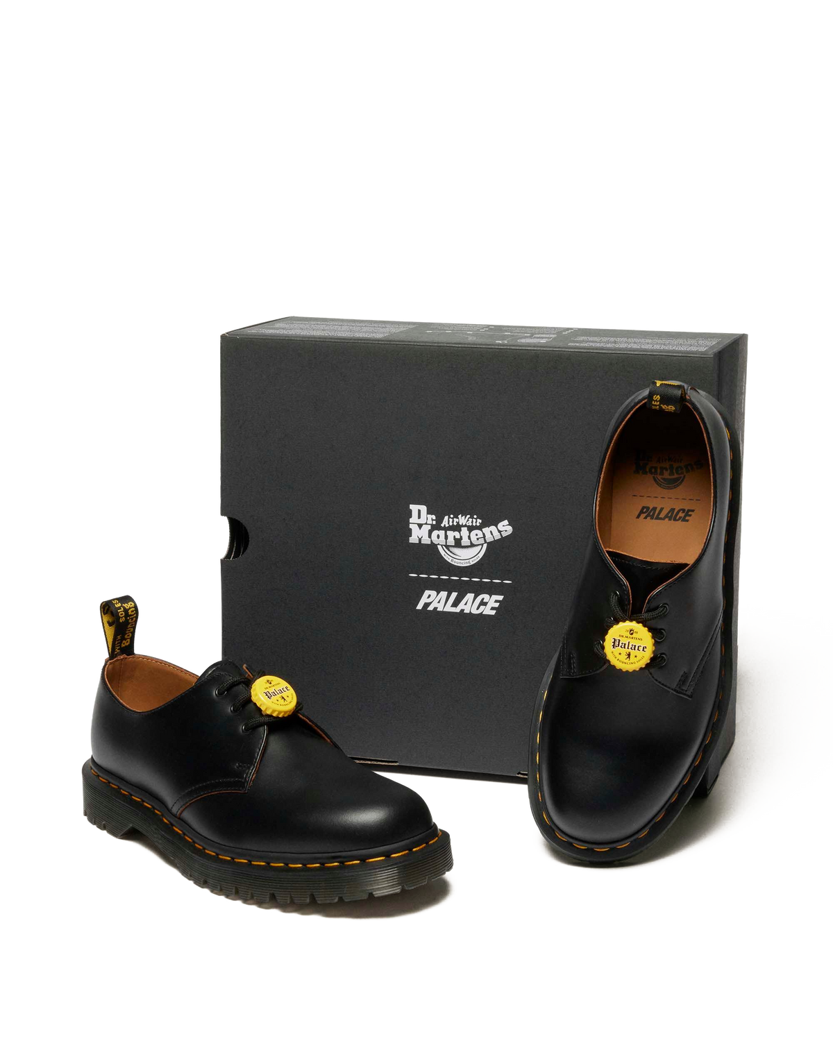 1461 Palace Vintage Smooth Leather Oxford Shoes in Black