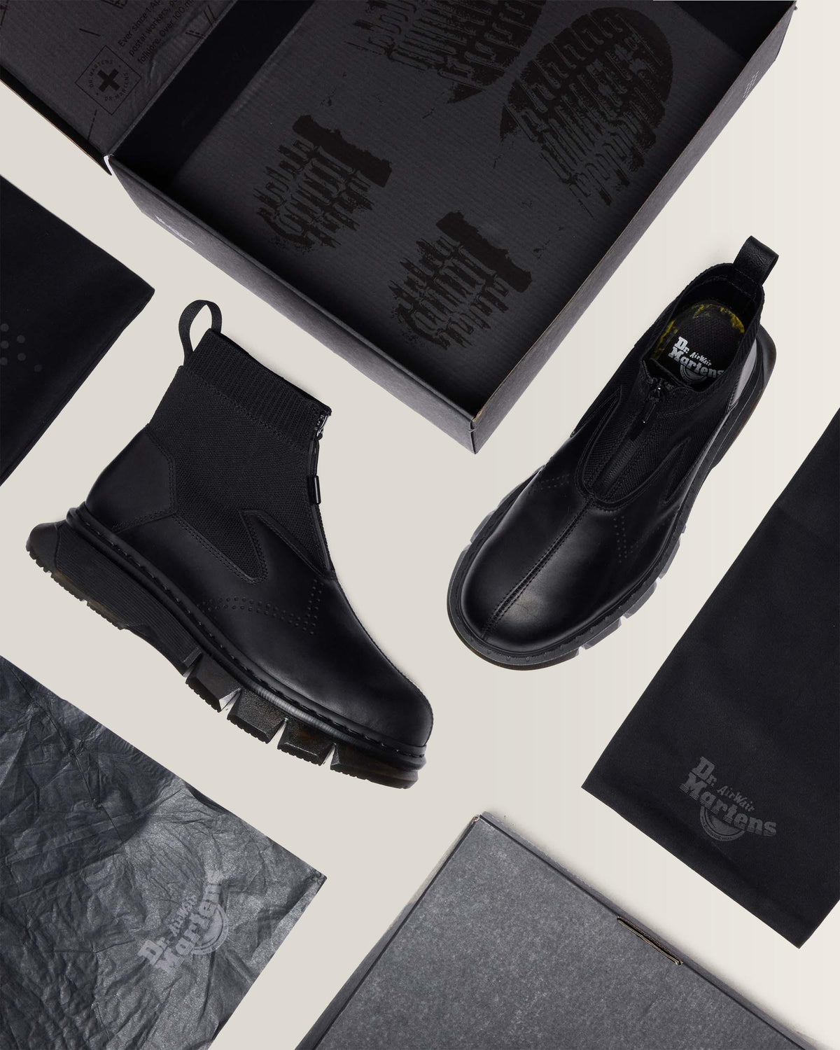 14XX Qubist Zip Boot in Black