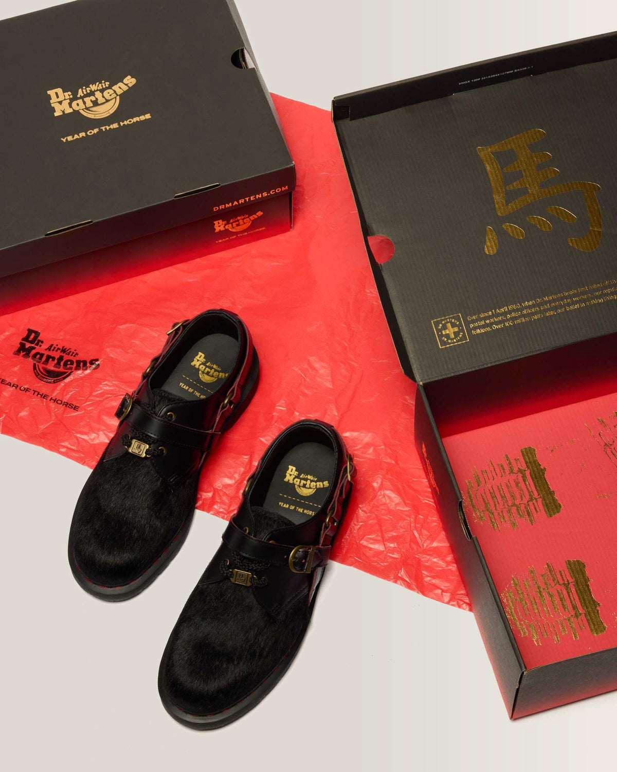 1461 Year Of The Horse Leather Shoes in Black