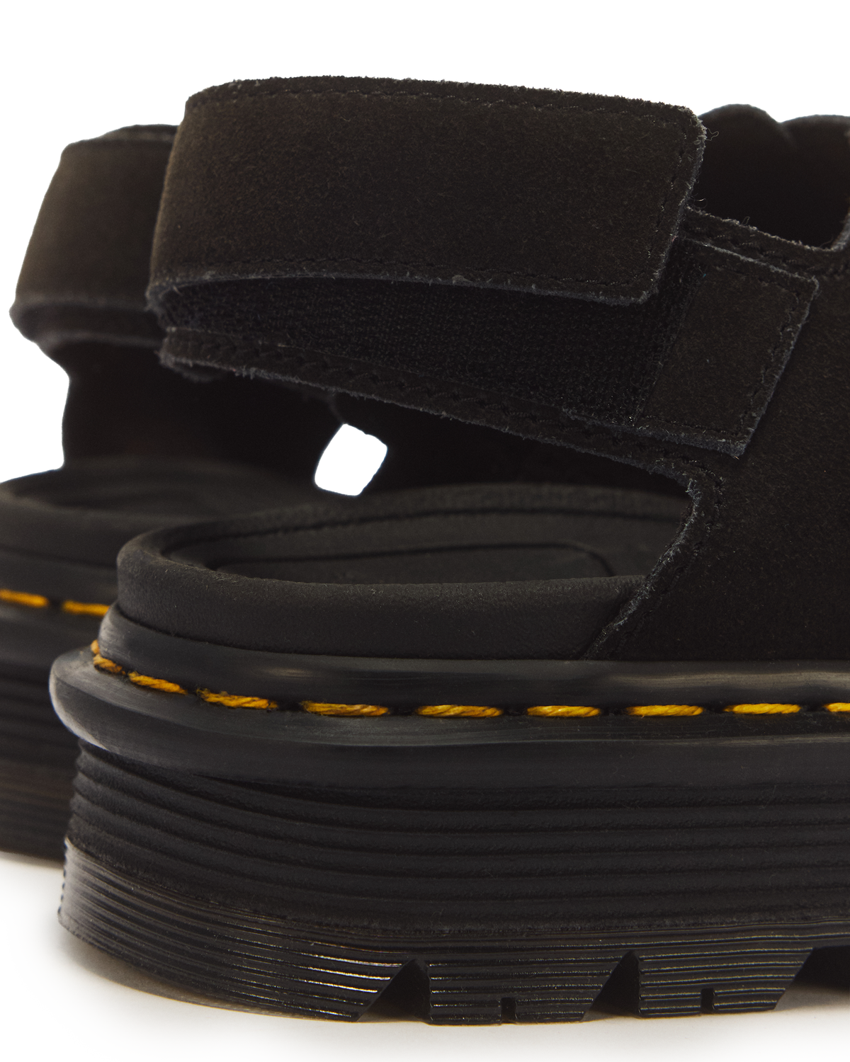 Zebzag Suede Platform Sandals in Black