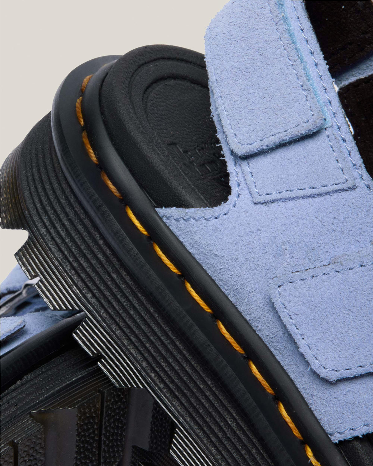 Zebzag Suede Platform Sandals in Cornflower Blue