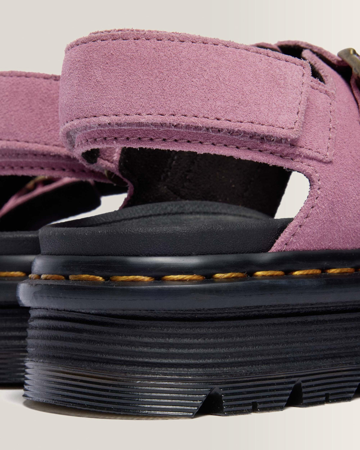 Zebzag Suede Platform Sandals in Dusty Rose