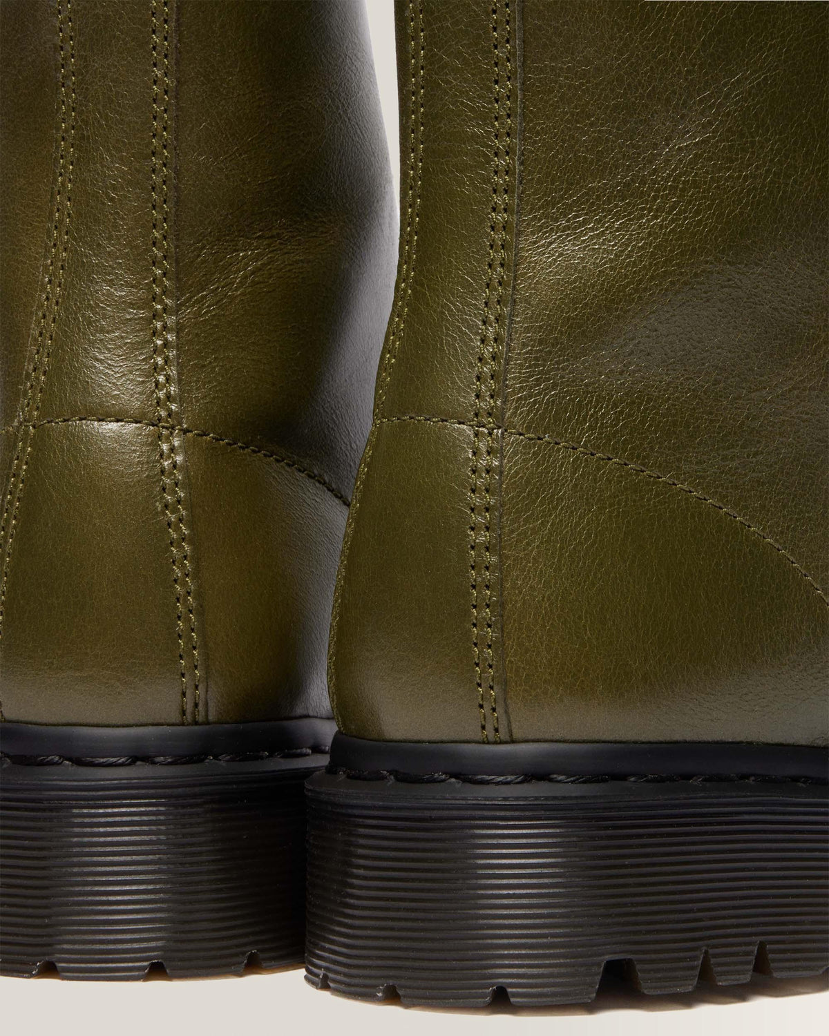 1460 Bex Eclipse Soft Leather Boots in Olive Green