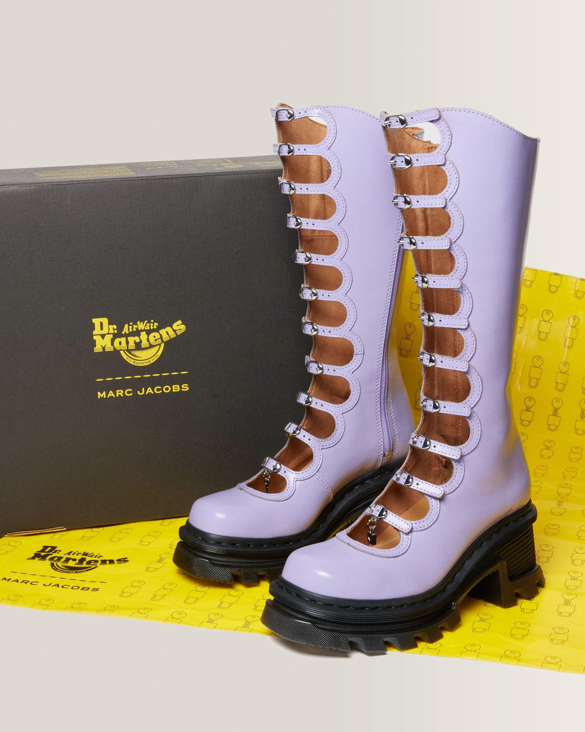 Dr. Martens x Marc Jacobs Kiki Boots in Bright Lavender