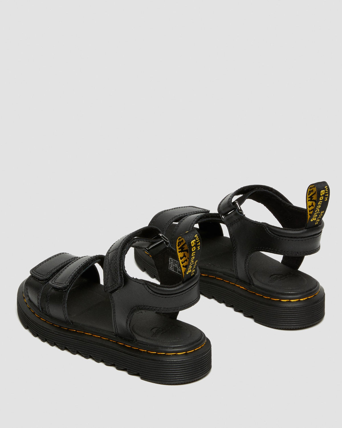 Junior Klaire Leather Strap Sandals in Black