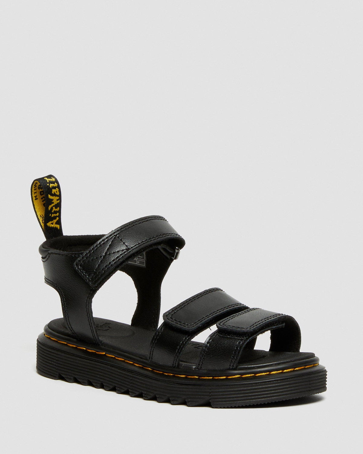 Junior Klaire Leather Strap Sandals in Black