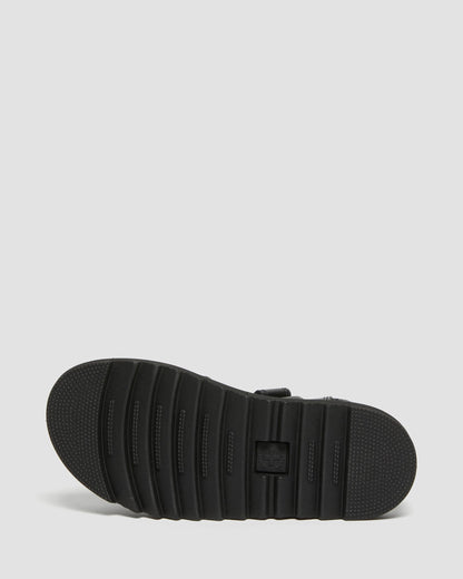 Junior Klaire Leather Strap Sandals in Black