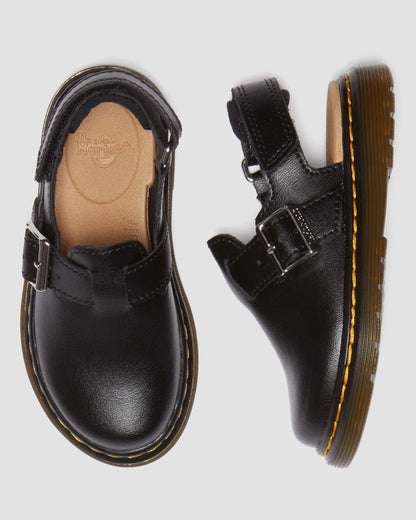 Toddler Jorgie Leather Slingback Mules in Black