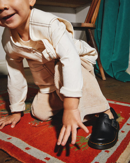 Toddler Jorgie Leather Slingback Mules in Black