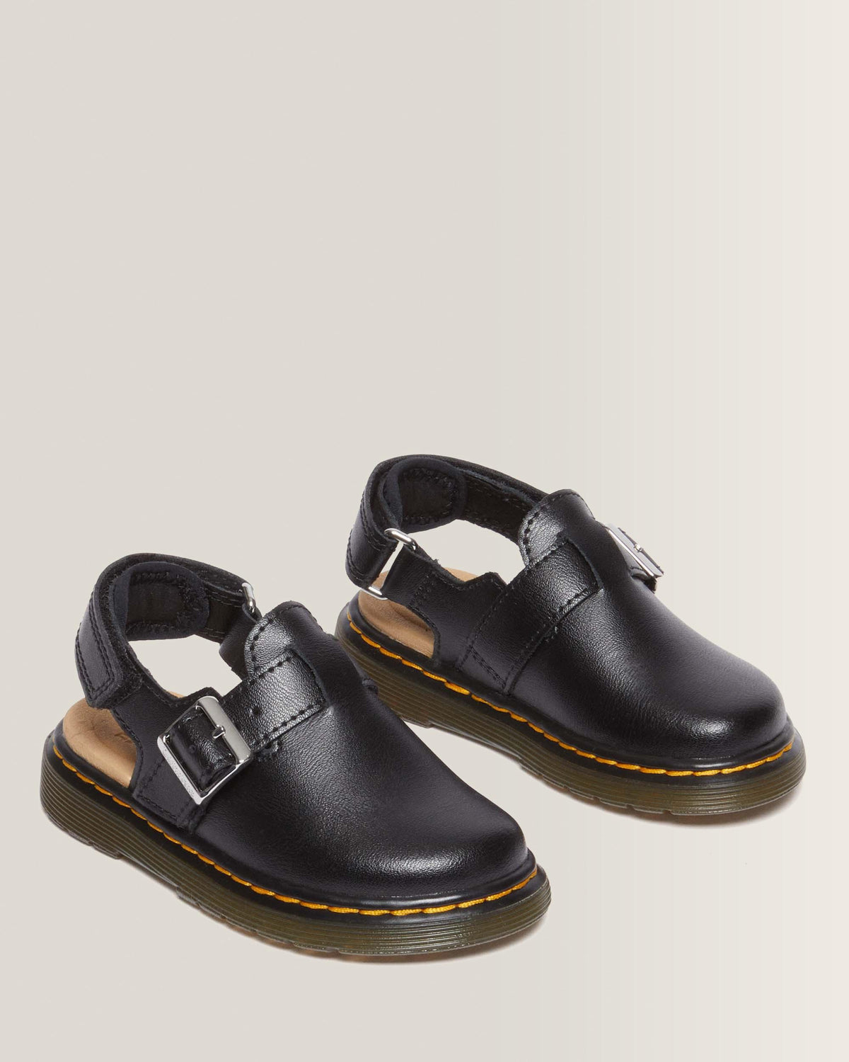 Toddler Jorgie Leather Slingback Mules in Black