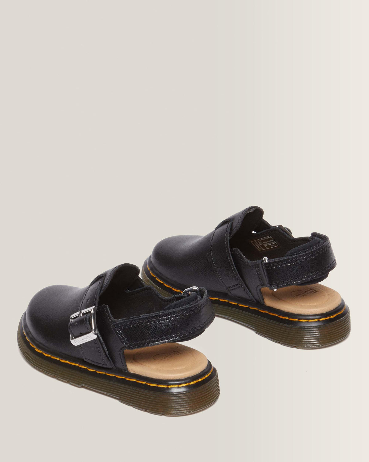 Toddler Jorgie Leather Slingback Mules in Black