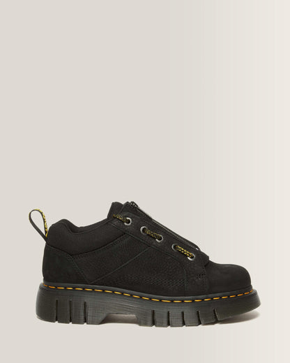 Woodard Tumbled Nubuck Leather Low Casual Boots in Black