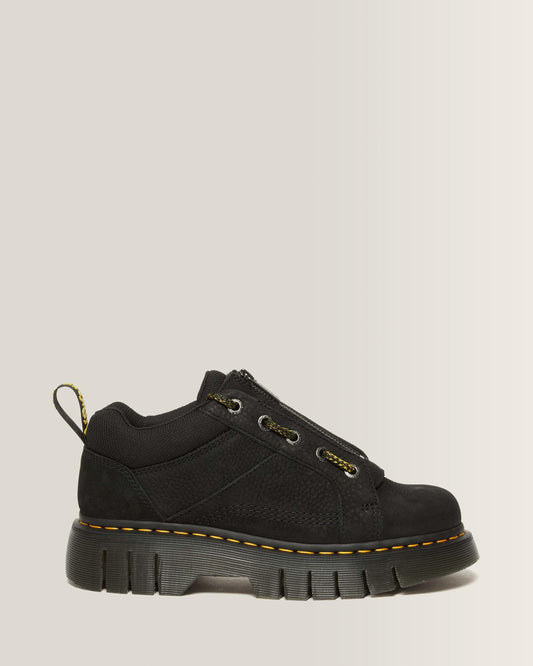 Woodard Tumbled Nubuck Leather Low Casual Boots in Black