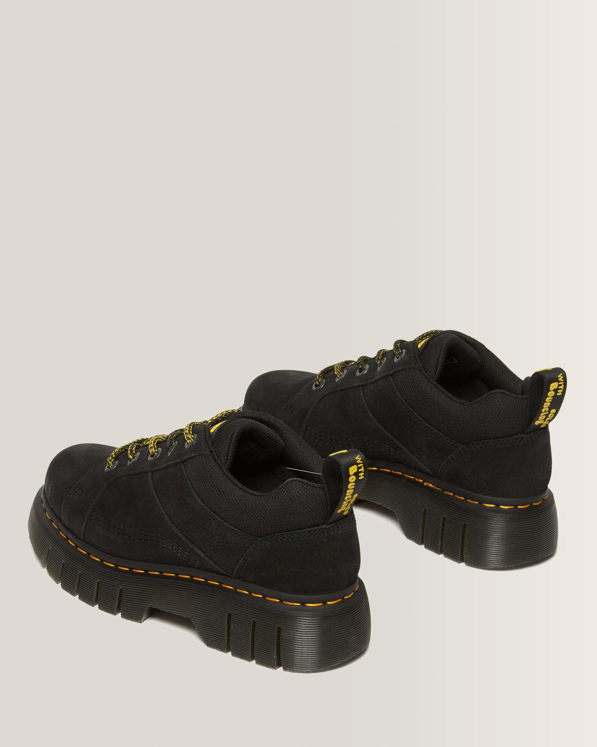 Woodard Tumbled Nubuck Leather Low Casual Boots in Black