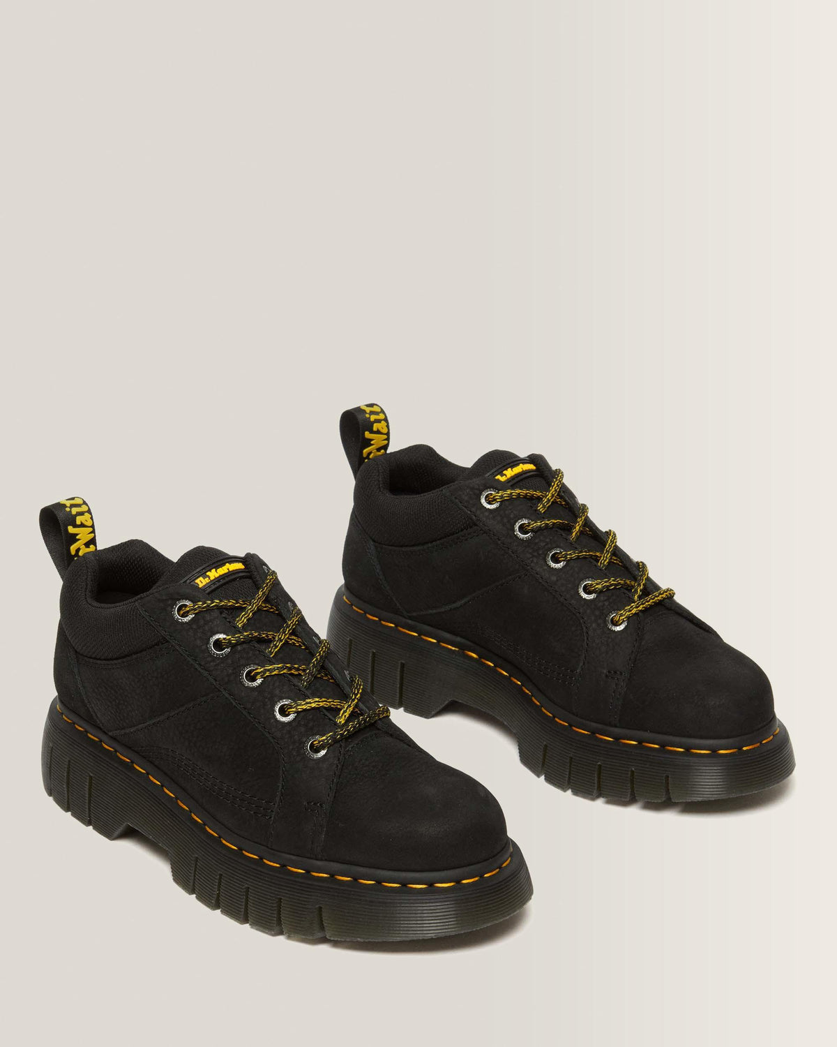 Woodard Tumbled Nubuck Leather Low Casual Boots in Black