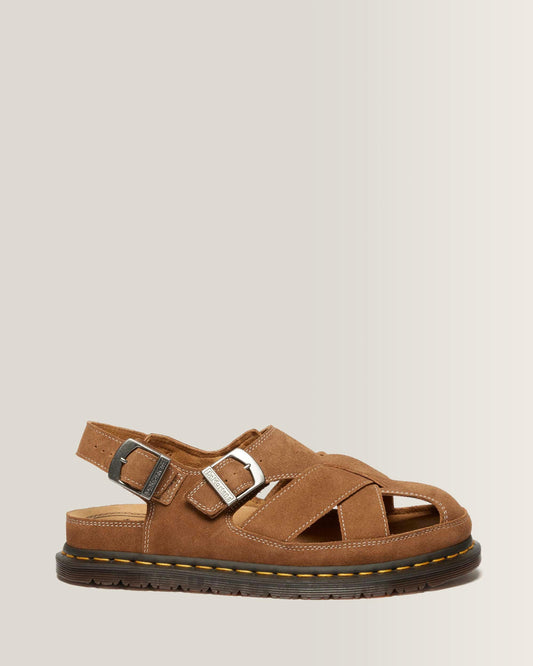 Archive fisherman suede sandals in Natural Tan