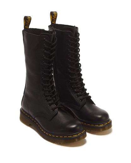 1B99 Virginia Leather Mid Calf Boots in Black