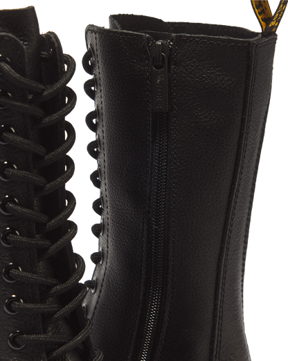 1B99 Virginia Leather Mid Calf Boots in Black