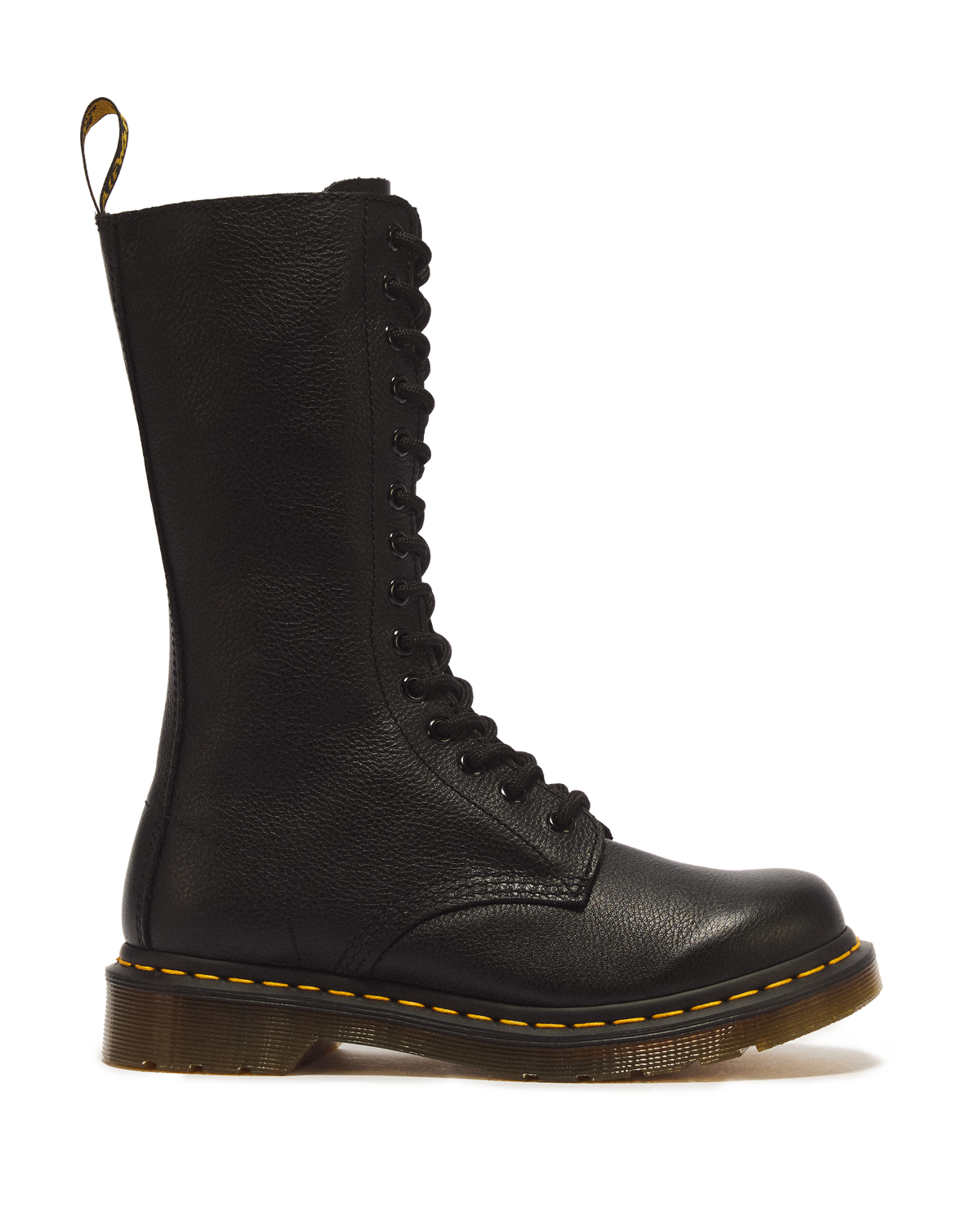 1B99 Virginia Leather Mid Calf Boots in Black