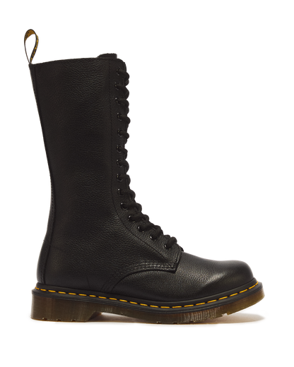 1B99 Virginia Leather Mid Calf Boots in Black
