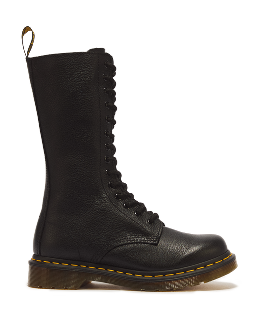 1B99 Virginia Leather Mid Calf Boots in Black