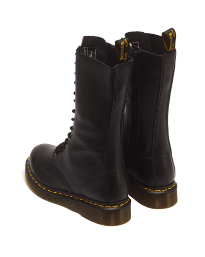 1B99 Virginia Leather Mid Calf Boots in Black