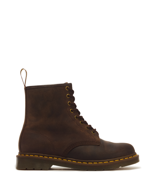 1460 Crazy Horse Leather Lace Up Boots in Brown