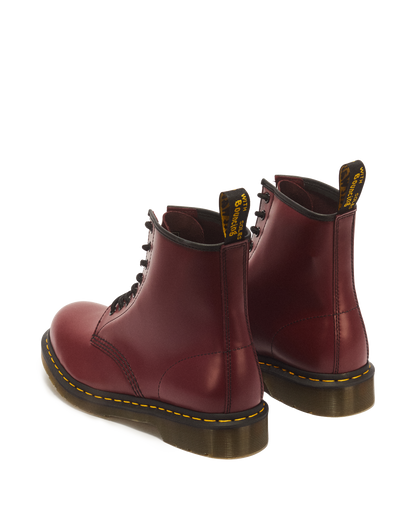 1460 Smooth Leather Lace Up Boots in Cherry Red