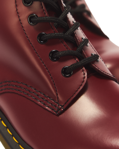 1460 Smooth Leather Lace Up Boots in Cherry Red