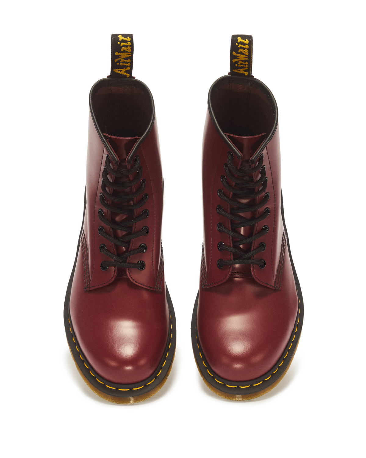 1460 Smooth Leather Lace Up Boots in Cherry Red