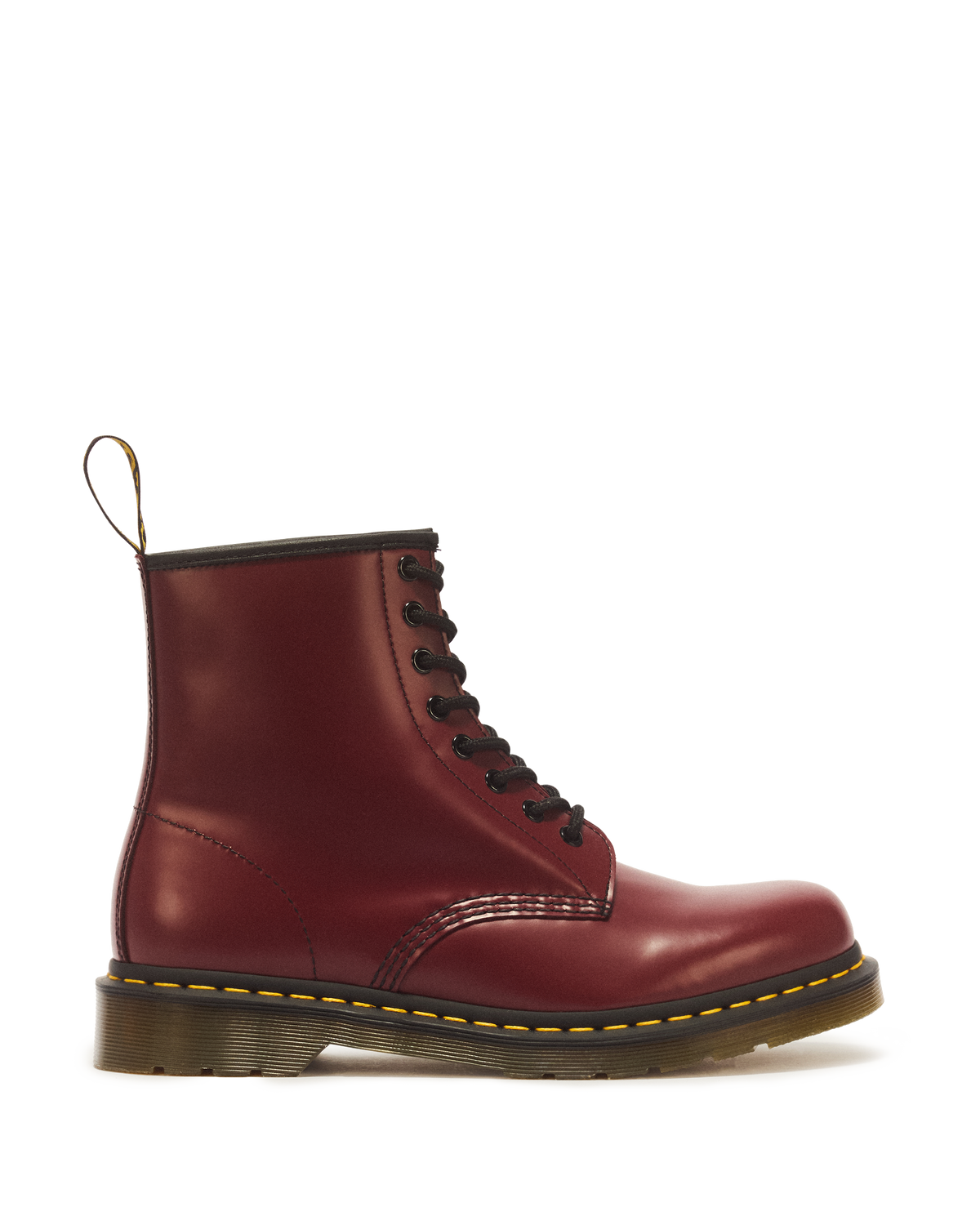 1460 Smooth Leather Lace Up Boots in Cherry Red
