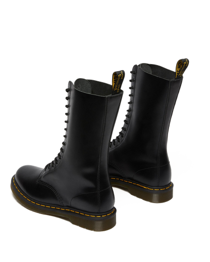 1914 Smooth Leather Tall Boots in Black