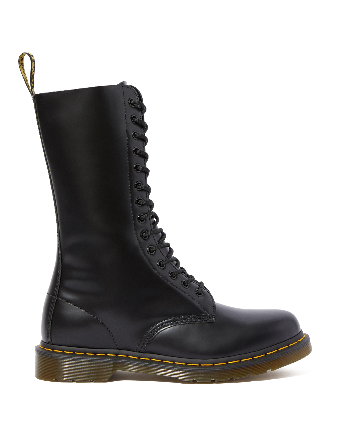 1914 Smooth Leather Tall Boots in Black