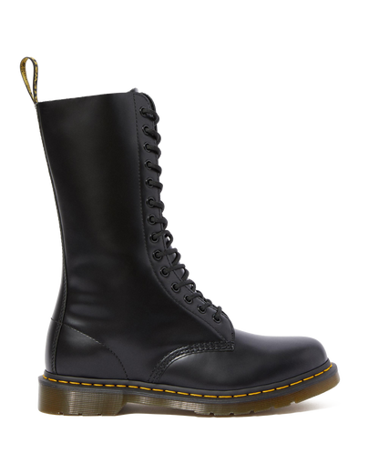 1914 Smooth Leather Tall Boots in Black