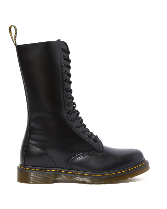 1914 Smooth Leather Tall Boots in Black