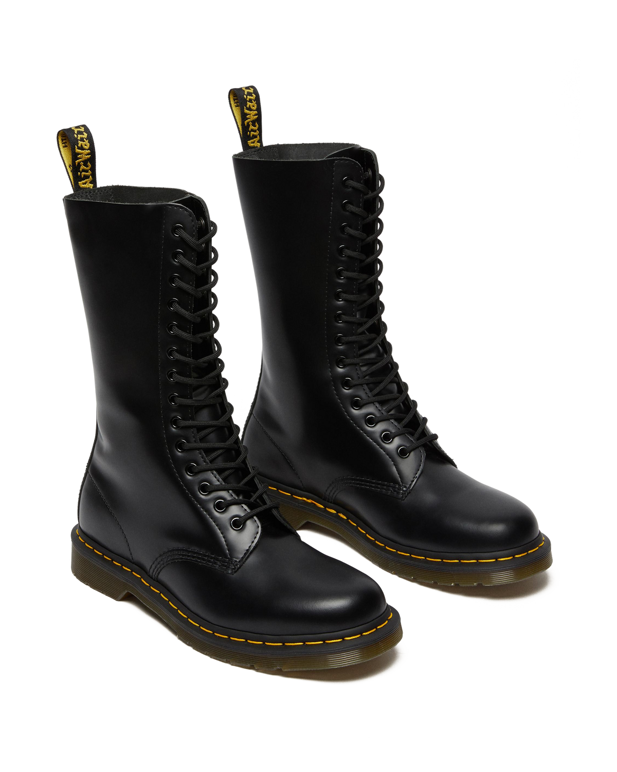 1914 Smooth Leather Tall Boots in Black