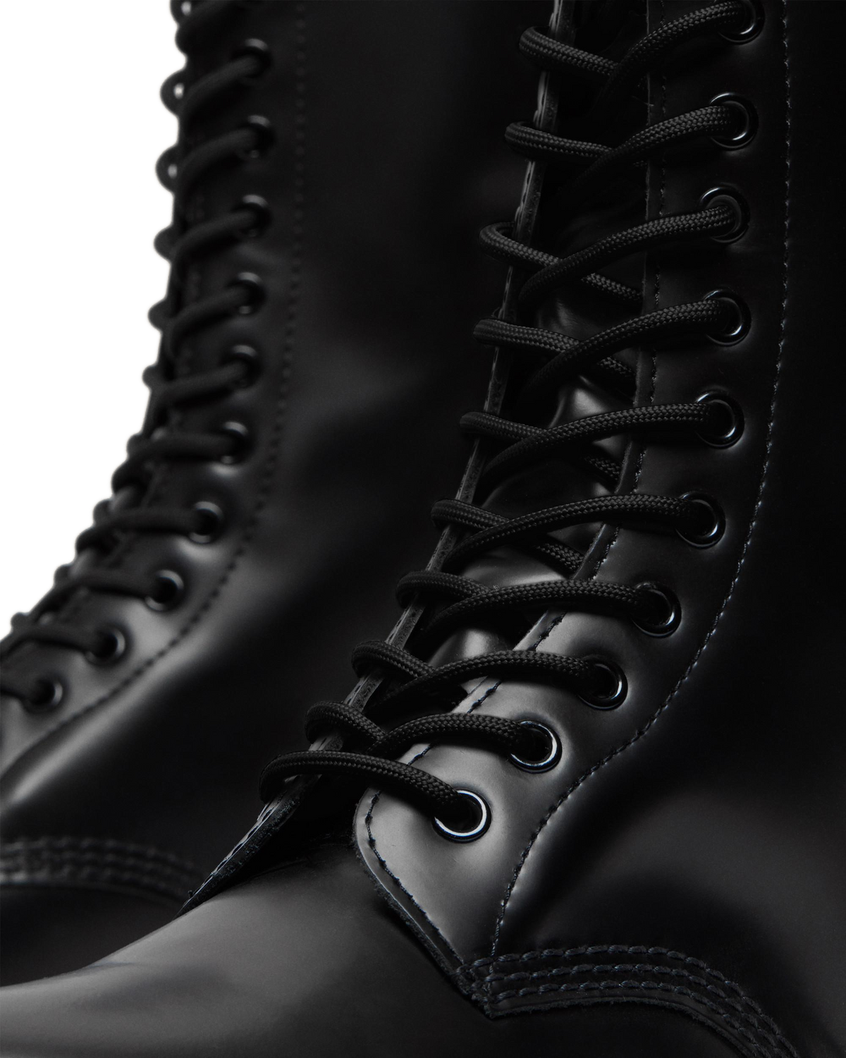 1914 Smooth Leather Tall Boots in Black