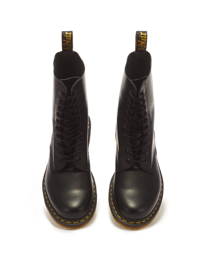 1490 Smooth Leather Mid Calf Boots in Black