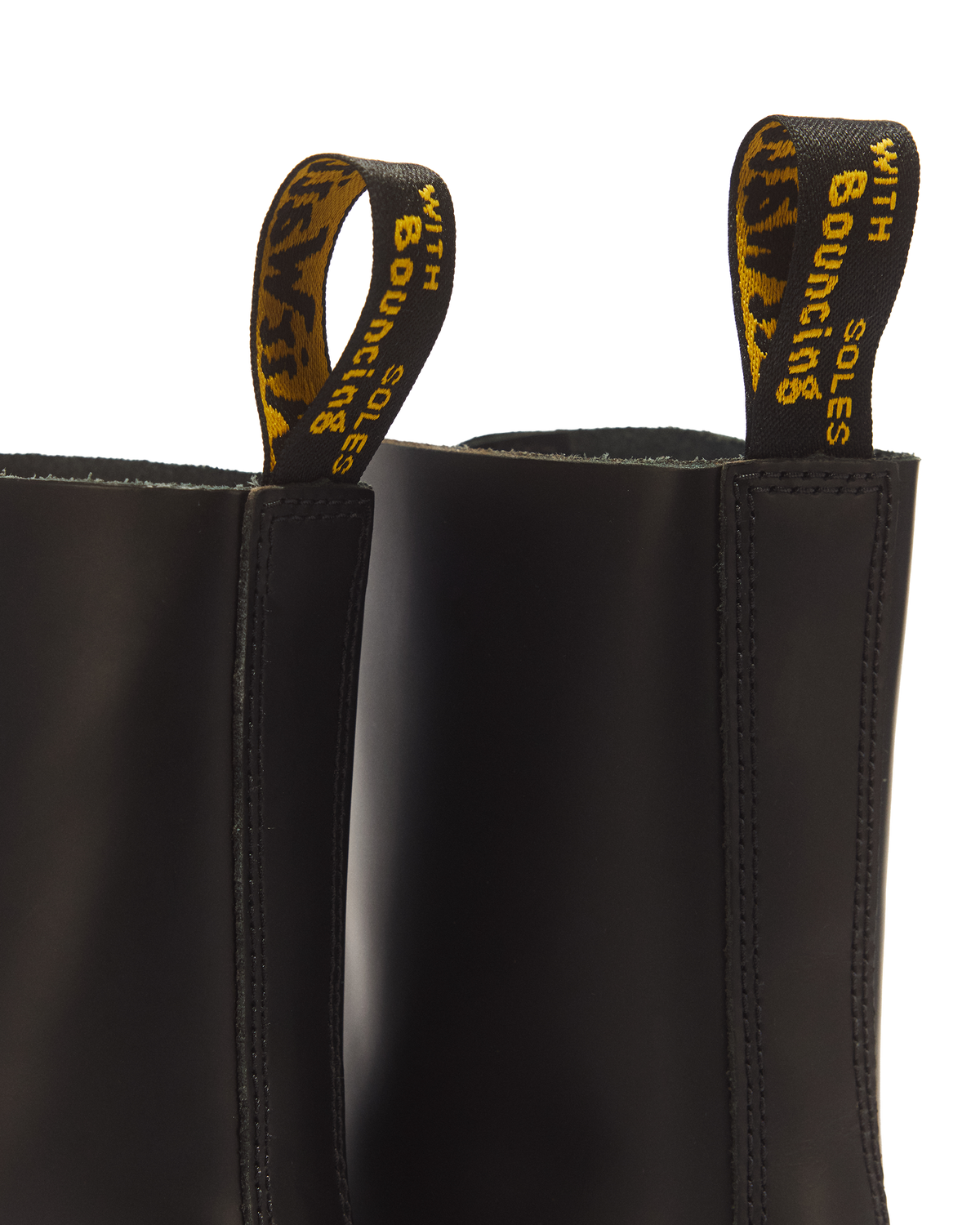 1490 Smooth Leather Mid Calf Boots in Black