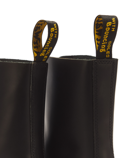 1490 Smooth Leather Mid Calf Boots in Black