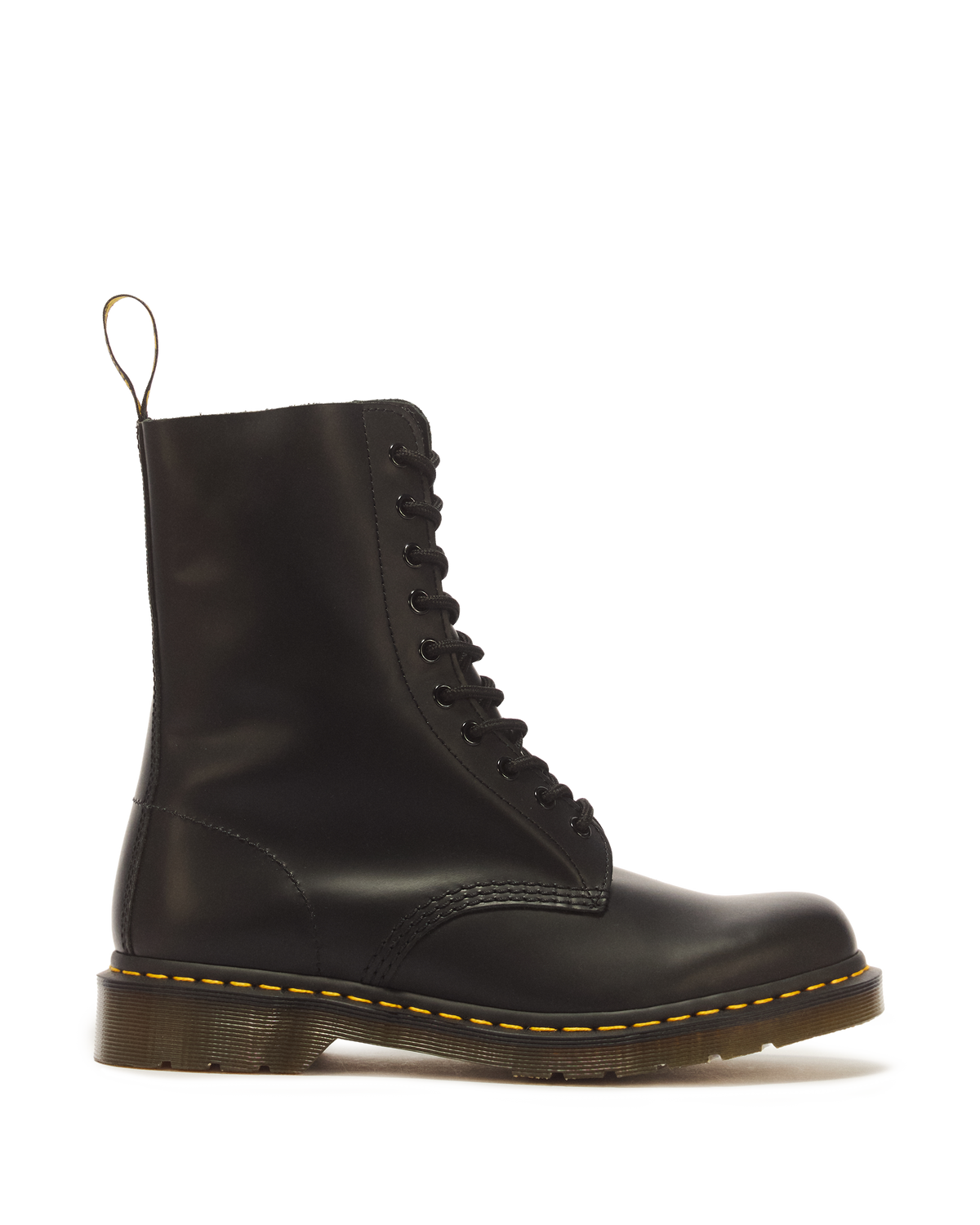 1490 Smooth Leather Mid Calf Boots in Black