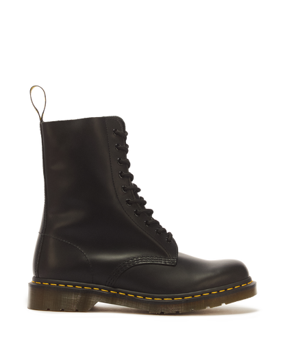 1490 Smooth Leather Mid Calf Boots in Black